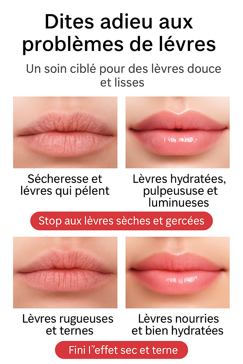 Masque Lèvres Gelée Cristal à la Rose – Hydratation Intense & Lèvres Douces et Lisses