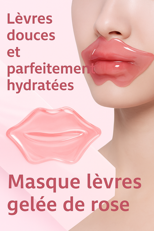 Masque Lèvres Gelée Cristal à la Rose – Hydratation Intense & Lèvres Douces et Lisses