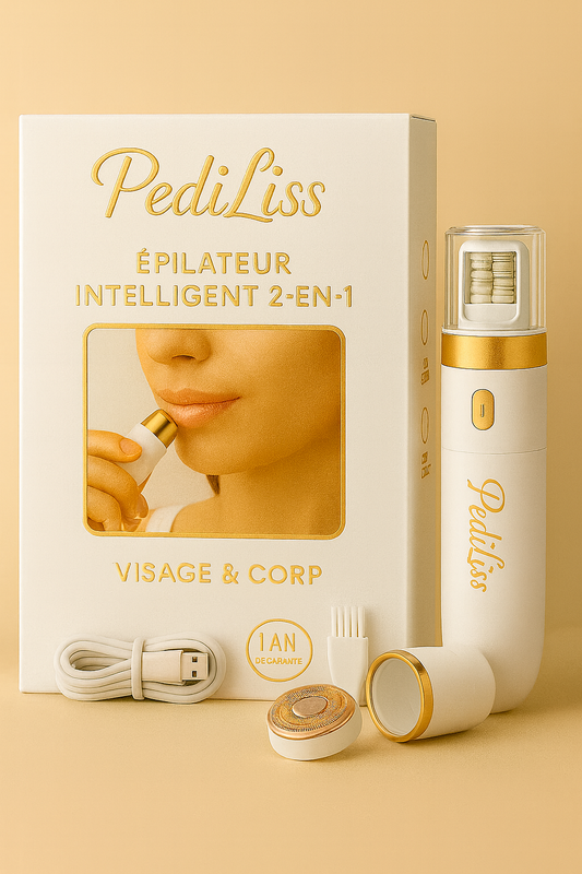 PediLiss™ ⎪ Épilateur intelligent 2-en-1 visage & corps – Douceur et précision