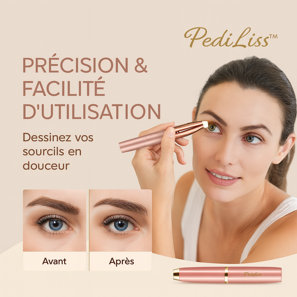 PediLiss™ ⎪ Épilateur Sourcils & Visage Révolutionnaire