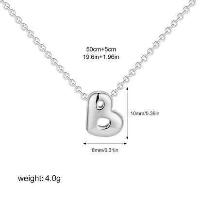 Stainless Steel Letter Necklace with Brass Pendant